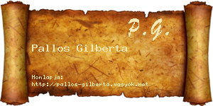 Pallos Gilberta névjegykártya